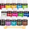 Holographic Fine Glitter, 15 Colors Fine Glitter for Crafts, Resin, Jewelry Art Crafts Making, Nail Body, with 10 PCS Stir Spoons